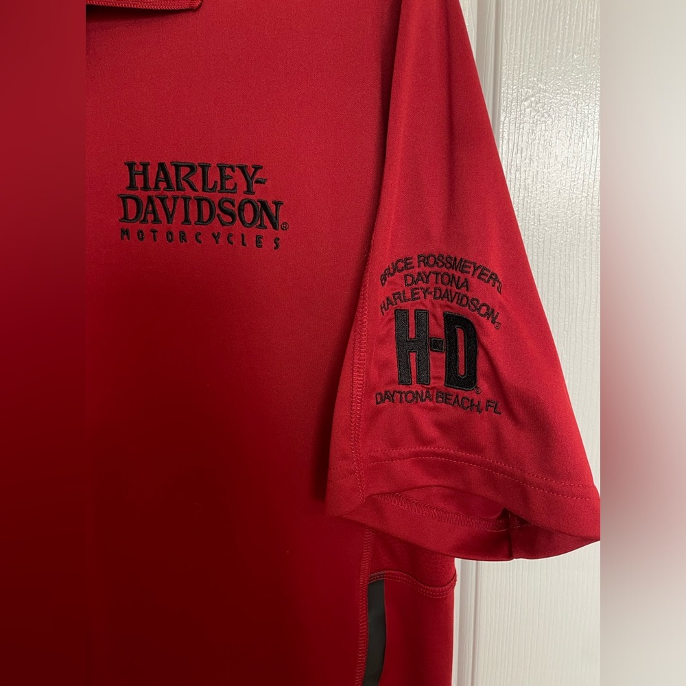 Harley Davidson XL‎ Daytona Beach Embroidered Logo Mens Polo Shirt Extra Large